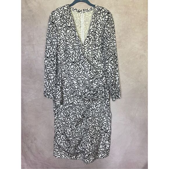 Vintage 1980s Abstract Plus Size Dress - Picture 1 of 6